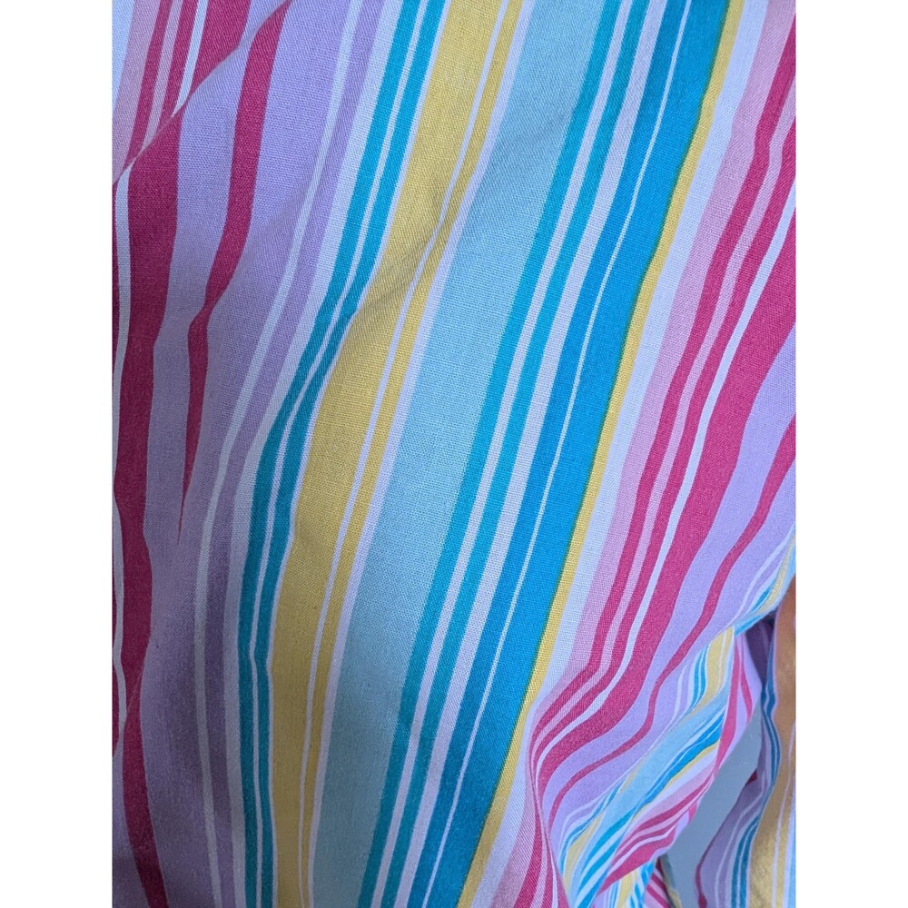 Vintage 80s Candy Stripe Blouse Size Large - Picture 11 of 13